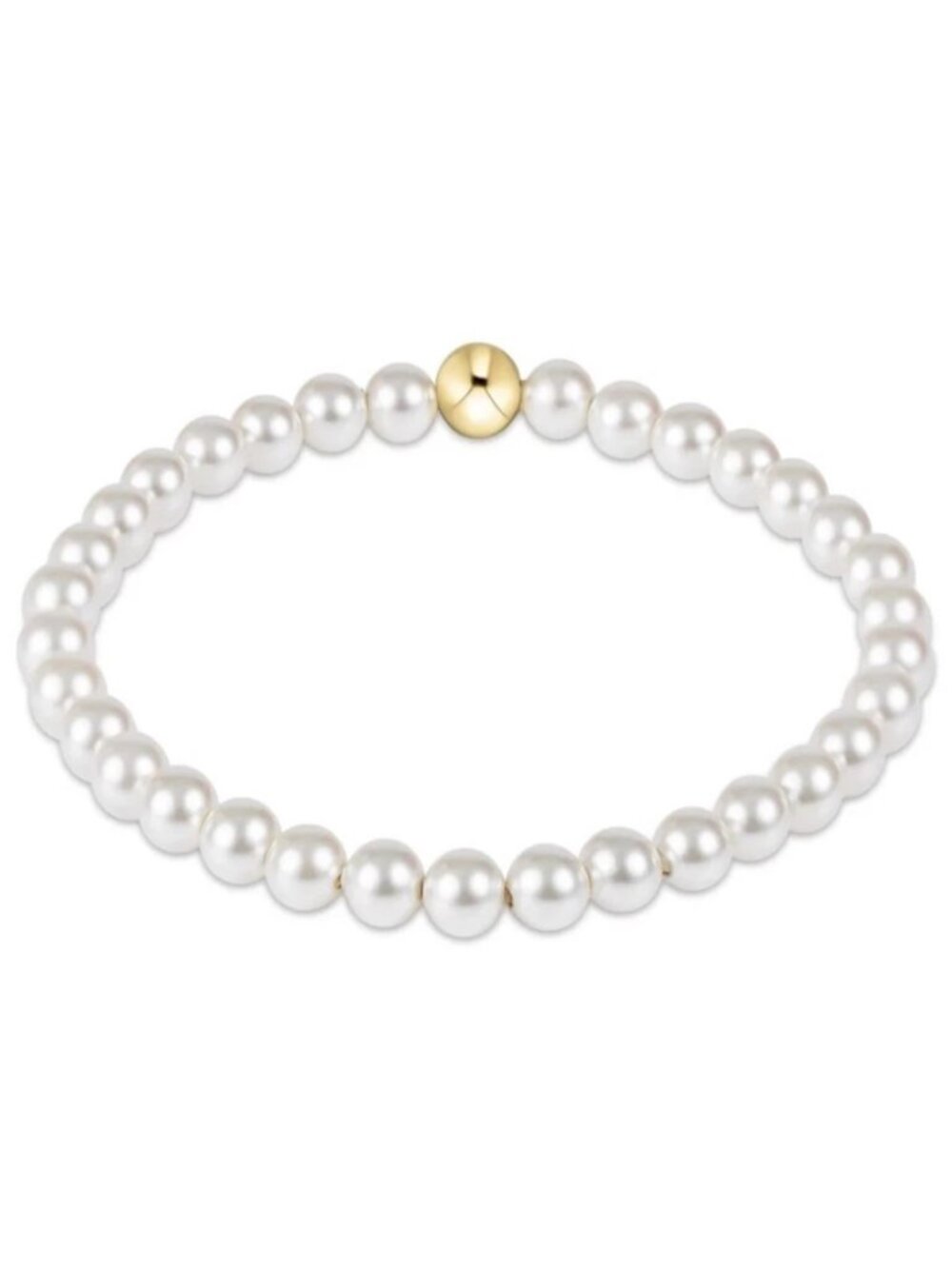 New Enewton Classic Pearl 5mm 14kt Gold-filled Beads Stretch Stack Bracelet